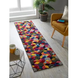 Läufer strapazierfähig Bunt 66 x 230 cm - MEON   Kadima Design