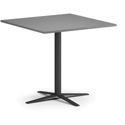 Couchtisch AURA, 60x60 cm, schwarzes Fußgestell, Graphit