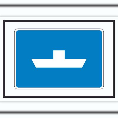 HB-Druck Frei fahrende Fähre Symbol A4 (210x297mm)