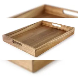 LACOR Zimmerservicetablett NORD BUFFET aus Akazie für die Hotellerie und Gastronomie 45 x 35 cm 67953