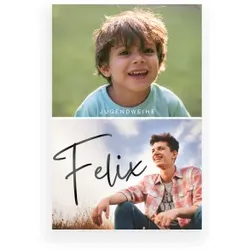 Jugendweihe Einladungskarten im Design "Zwei Bilder" - Musterkarte