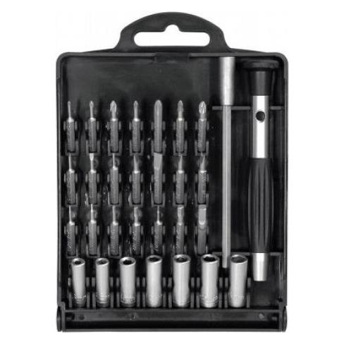 Exertis Connect Präzisionsschraubendrehersatz, 11-teilig Set mit 10 austauschbaren Bits in Aufbewahrungsbox (Pin-torx) (815650)