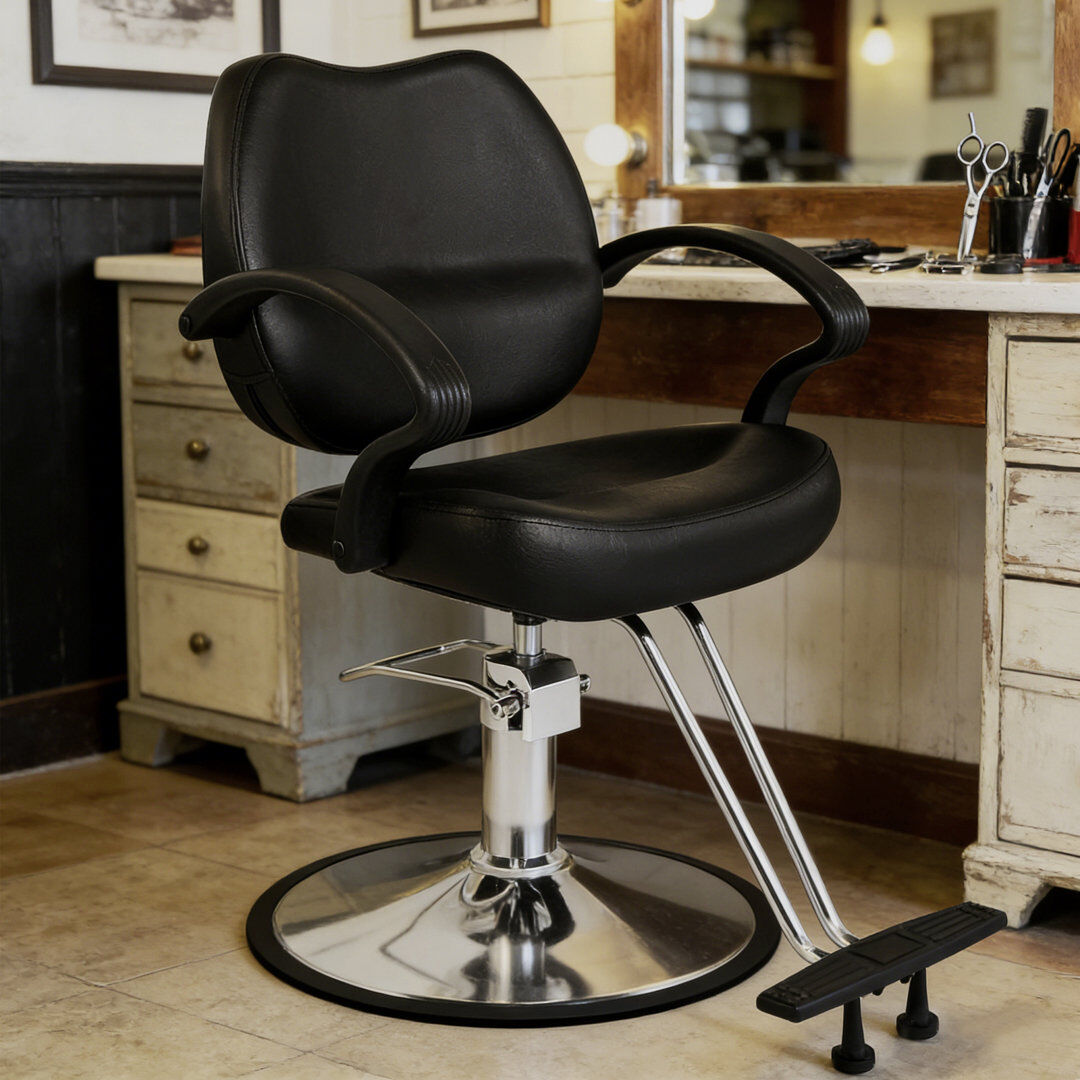 Artist Hand Faux Leather Salon Chair Black 101.6cm H X 63.5cm W X 101.6cm D