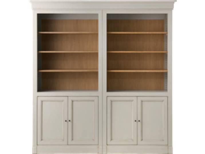 Bibliothèque bois massif 4 portes Embellie