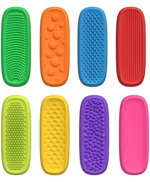 Uplift Treasures Silicone Sensory Slap Bracelet Fidget Toy multicolor (8 Pcs Stone)