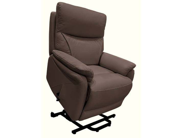 XXL Leder-Sessel mit Aufstehhilfe, Braun