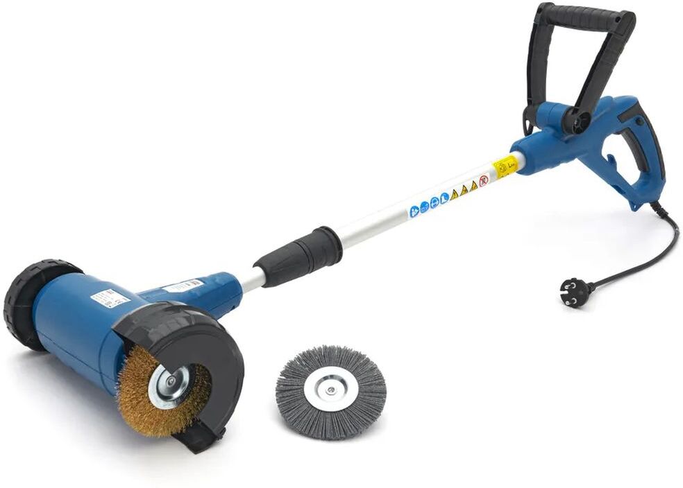 HBM Brosse à mauvaises herbes électrique, brosse à joints comprenant 2 roues de brosse 400 Watts
