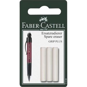 Faber-Castell Ersatzradierer 131598, für Grip-Plus 1307, 3 Stück