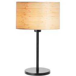 BRILLIANT Lampe, Romm Tischleuchte holz hell/schwarz, 1x A60, E27, 52W, Mit Schnurzwischenschalter