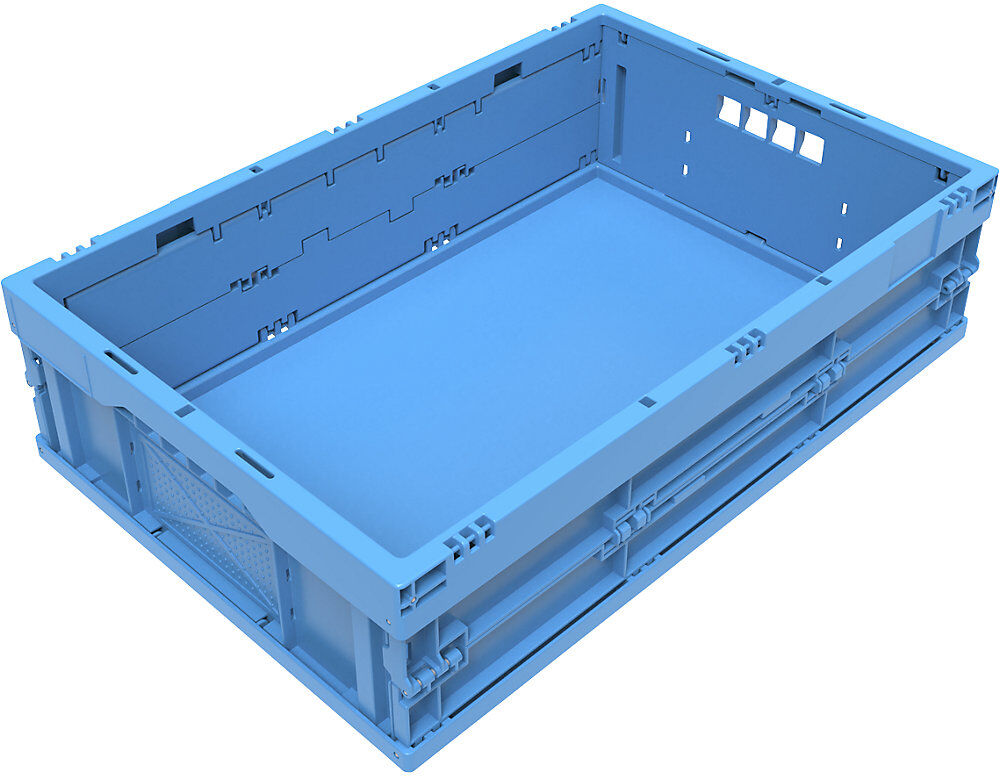 kaiserkraft Faltbox aus Polypropylen, Volumen 33 l, blau