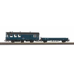 PIKO 28334 H0 2er Set Umbauwagen Werkstatt mit Flachwagen Ks DB IV