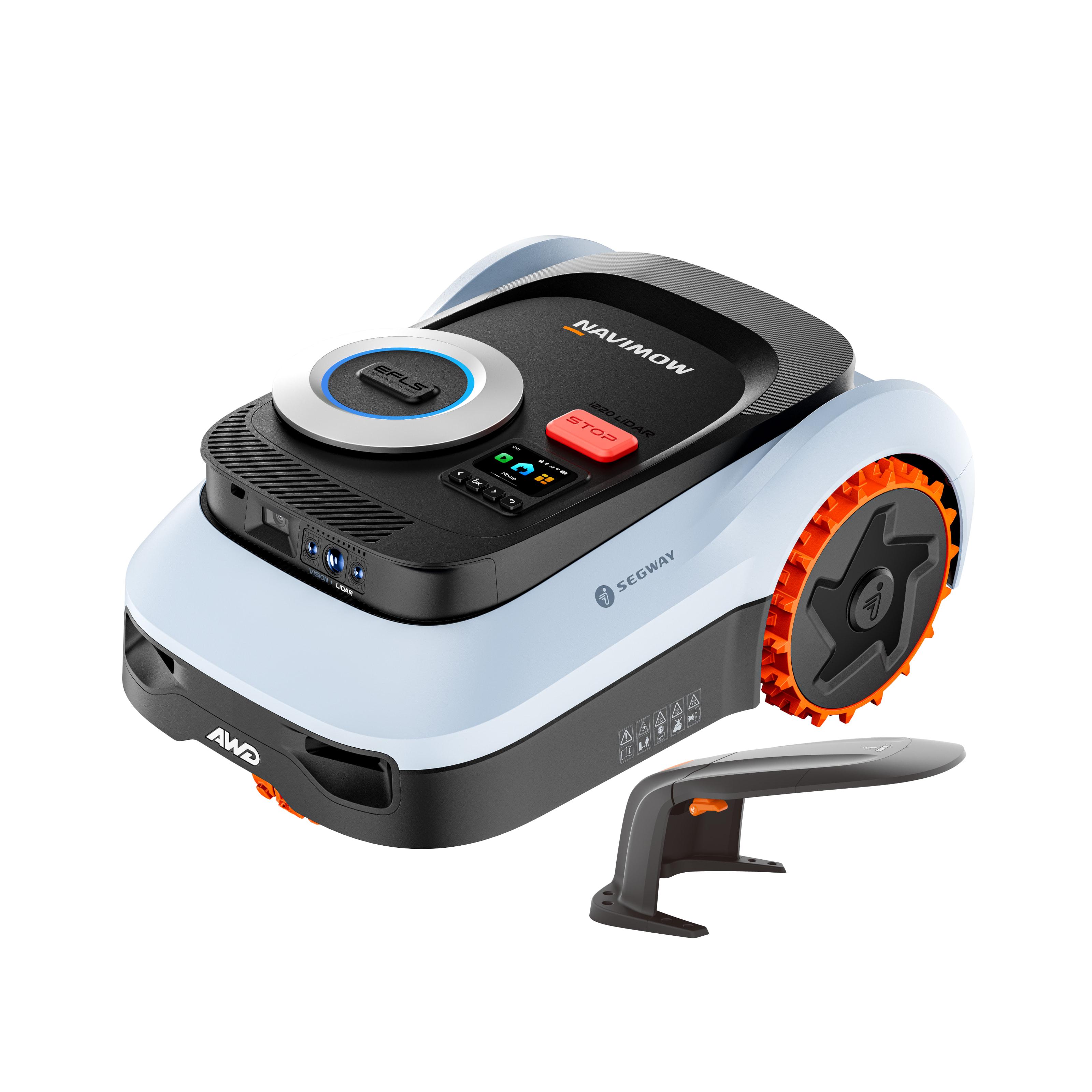 Navimow i220 LiDAR Pro Mähroboter mit Garage M, LiDAR + Vision + Netzwerk-RTK-Navigation, Xero-Turn AWD für 55 % Steigungen (Getrennt versandt werden)