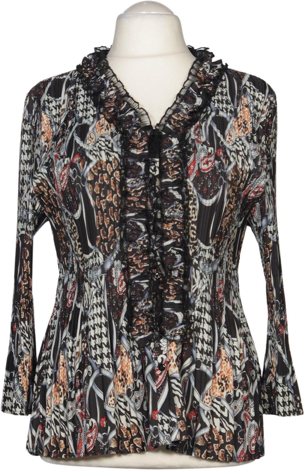 Kriss Trading Sweden Damen Bluse, Mehrfarbig, Gr. Xxl, Synthetik - Second Hand