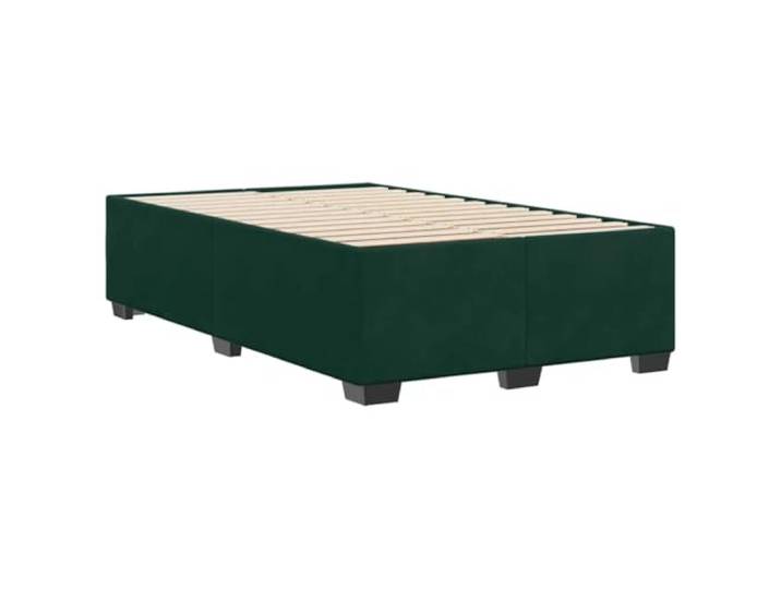 KTHLBRH Bett ohne Matratze dunkelgrün 120 x 190 cm Samt Lattenrost, robuste Füße, weicher Stoff, Schlafzimmer