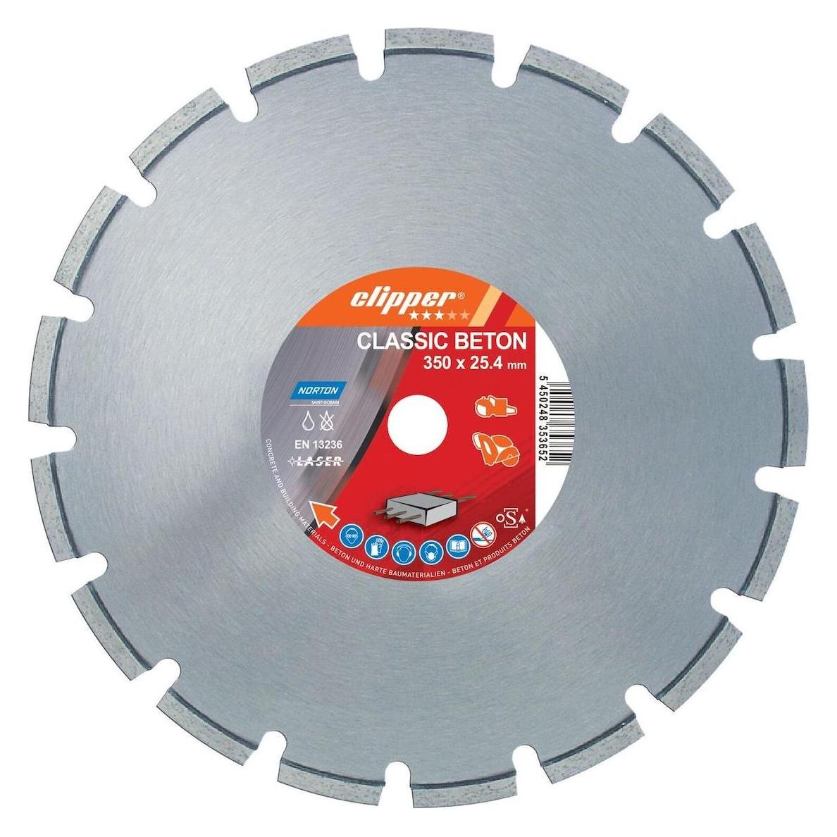 Saint-Gobain Diamanttrennscheibe Classic Beton D.350mm Bohr.25,4mm 2,8mm 10mm NORTON (70184626872)