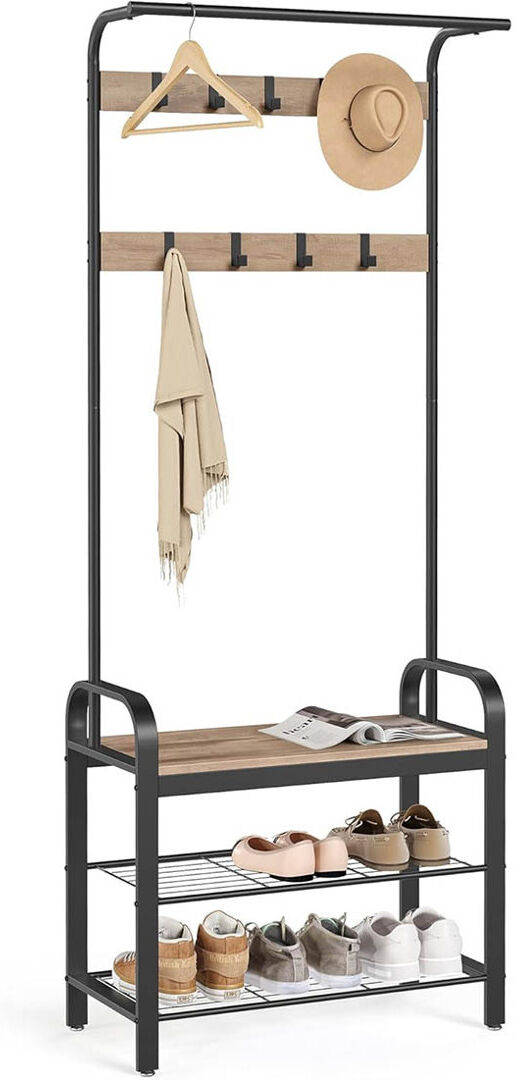 Rio Freestanding 9 - Hook Camel Brown 183cm H X 72cm W X 33.7cm D