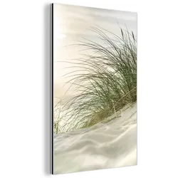METALLBILD Dünen mit Strandhafer in der Sonne des Nationalparks Schleswig-Holsteinisches Wattenmeer 80x120 cm