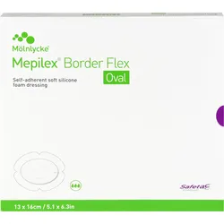 Mepilex Border Flex Schaumverb.haftend 13x16cm 5 ST