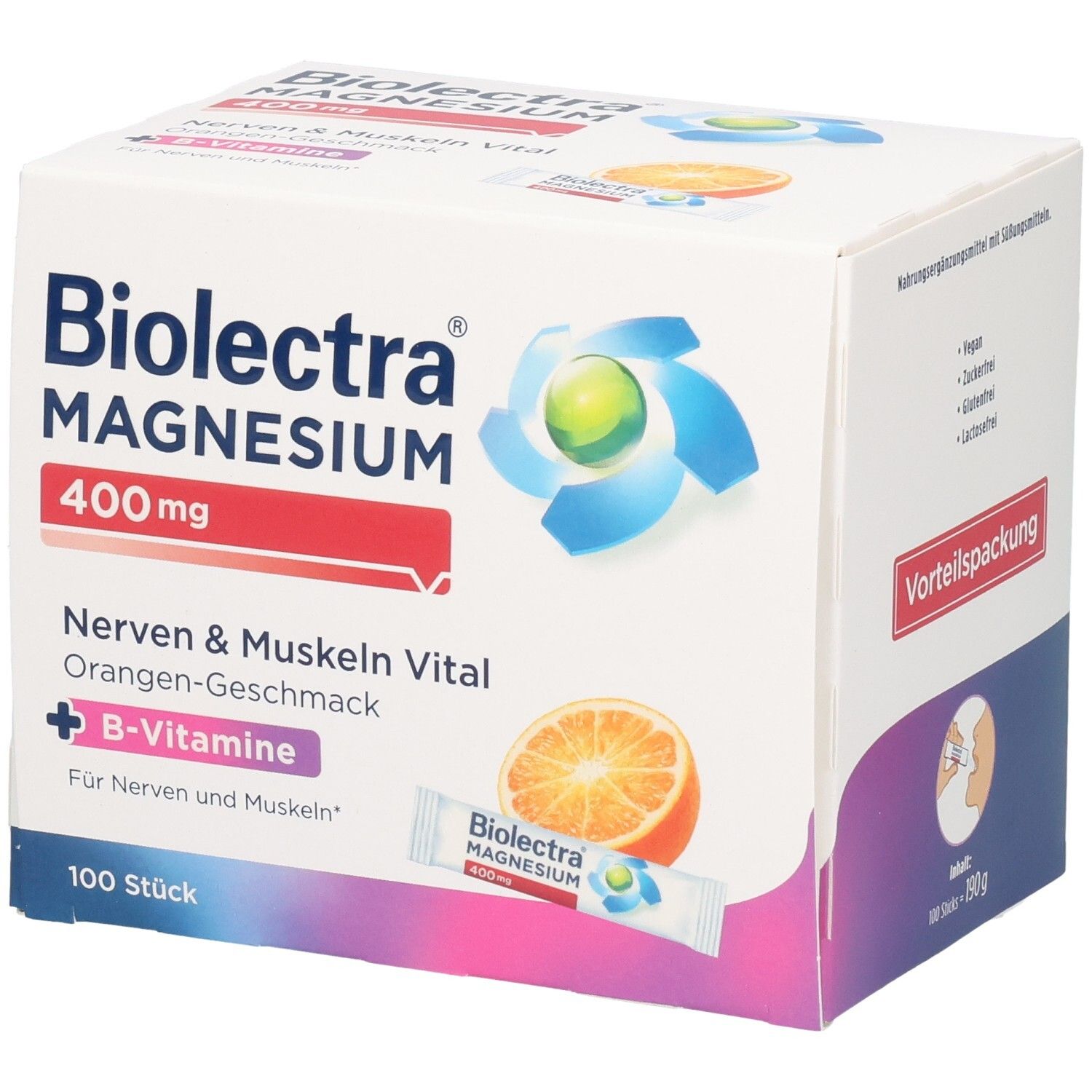 Biolectra Magnesium 400 mg Nerven & Muskeln Vital 100 St Pellets