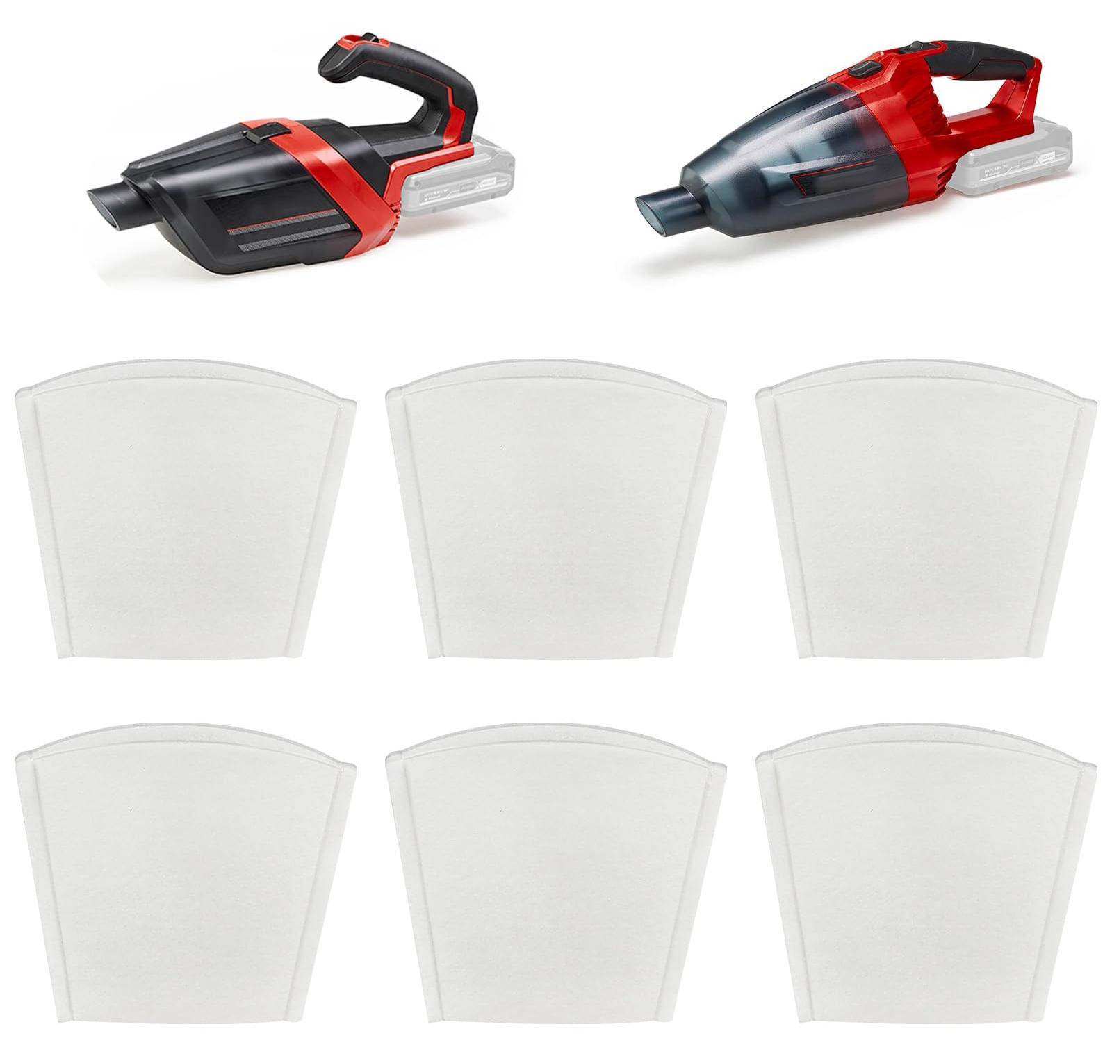 Dripio 6 filterzakken voor Einhell TE-VC 18 Li & TE-HV 18/06 Li