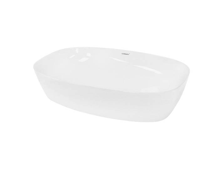 LuxeBath Waschbecken, Weiß, Keramik, 38x14x60.5 cm, Badezimmer, Waschbecken & Armaturen, Waschbecken