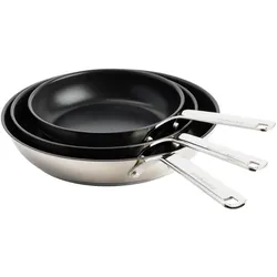 KitchenAid Frying Pan Set, Pfannenset + Topfset, Silber