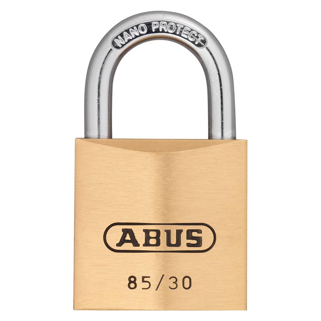 Abus Vorhangschloss Vorhängeschloss aus Messing Serie 85 gleichschliessend, 30 mm (0001236)