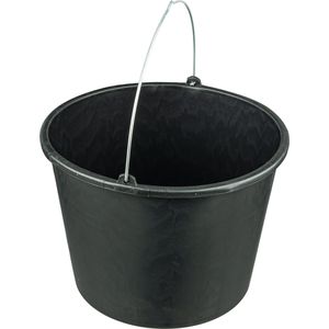 Kistenberg Baueimer 20 Liter, mit Literskala, aus Kunststoff, schwarz