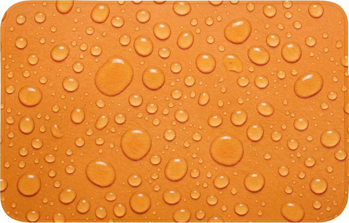 Oranje antislip toiletmat 80 x 50 cm