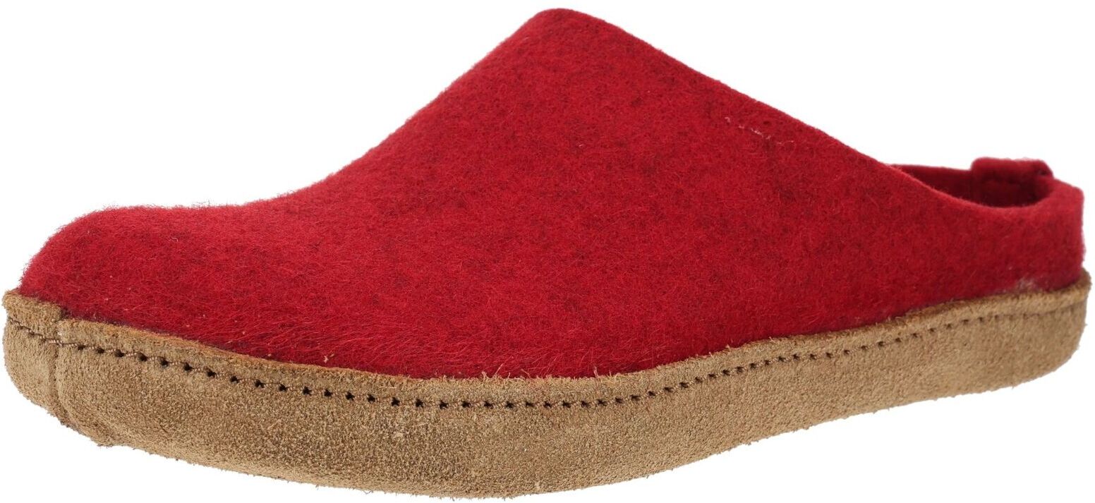 Hausschuh HAFLINGER "Haflinger Hausschuhe Filz", Damen, Gr. 38, rubinrot, Filz, Schuhe Hausschuh