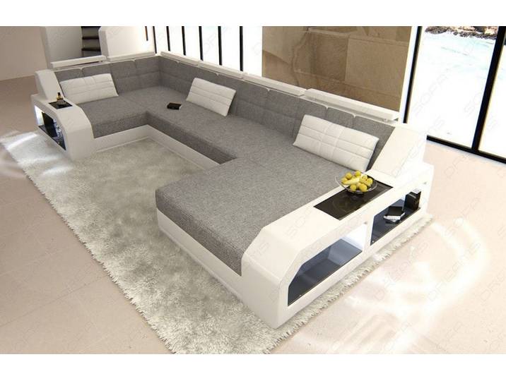 Wohnlandschaft Arezzo U-Form aus Stoff