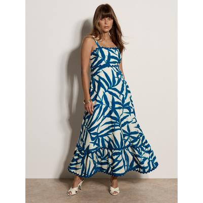 Maxikleid APRICOT "Langes, gemustertes Kleid", Damen, Gr. S (36), N-Gr, beige (creme), gewebt, Obermaterial: 85% Viskose CV. 15% Nylon NY., gemustert, Kleider Maxikleid, mit Smockdetails