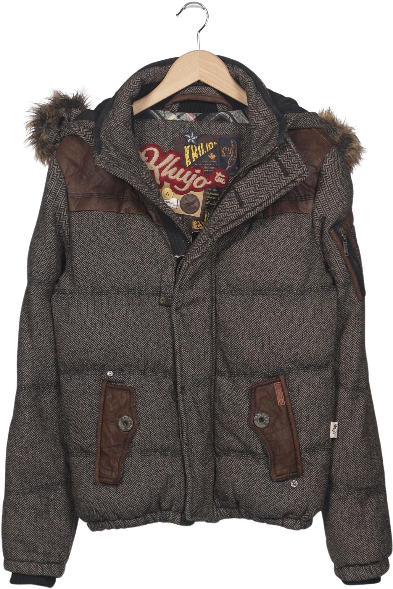 Khujo Herren Jacke, Braun, Gr. S, Synthetik / Wolle / Baumwolle - Second Hand