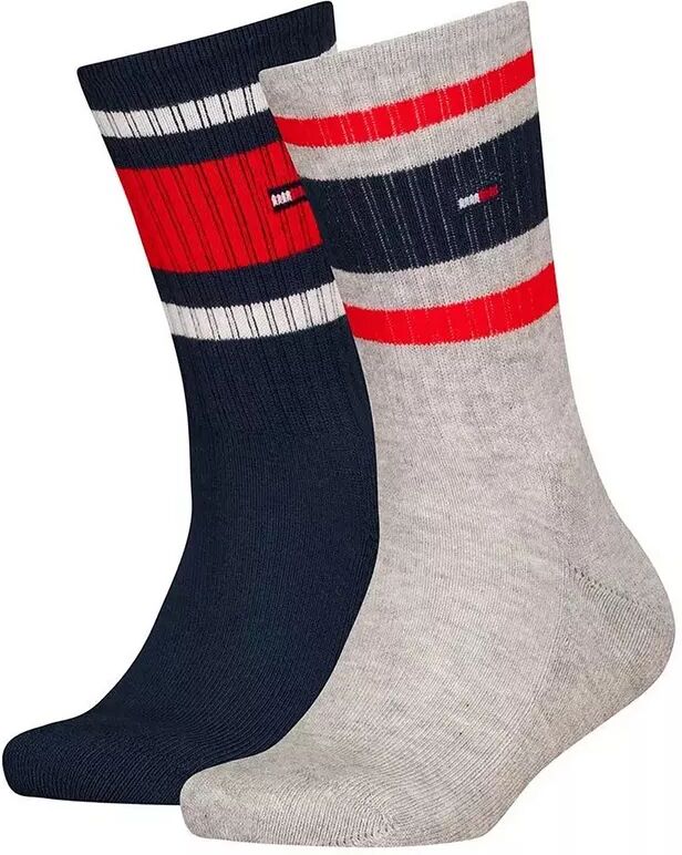 Tommy Hilfiger - Duopack, knöchellange Sportsocken, Th Kids Sock 2p Sport Stripe, 39-42, Multicolor