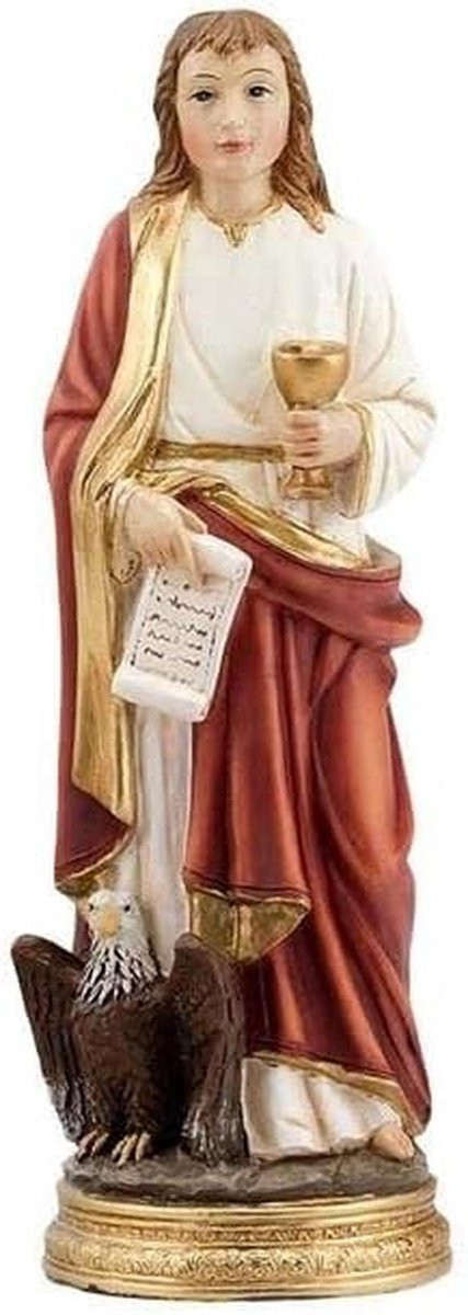 Handgeschilderd decoratief figuur Sint Johannes, meerkleurig, Hoogte: 20 cm