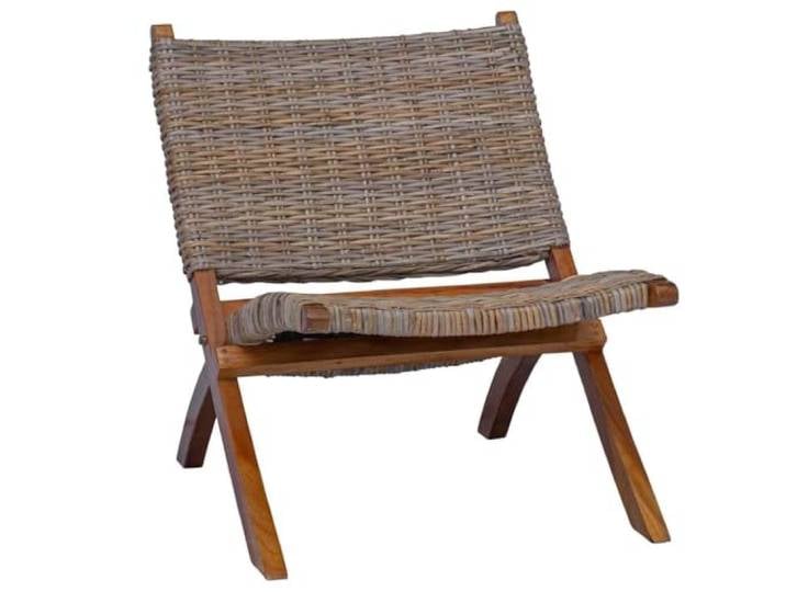 Relaxstuhl Natur Kubu-Rattan Und Massivholz Mahagoni, Wohnzimmer Sessel, Kubu-Rattan, Massivholz Mahagoni, bequem, stabil, leicht zu reinigen, Wohnzimmer, Schlafzimmer