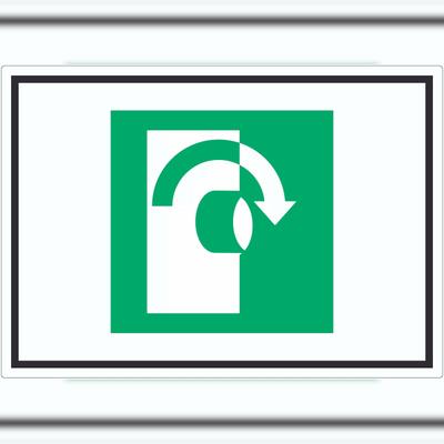HB-Druck Zum Öffnen im Uhrzeigersinn drehen Symbol Aufkleber A3 (297x420mm)