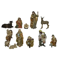 Deko-Figur 11tlg. Polyresin Bunt
