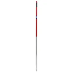 Roter Aluminiumstiel mit Gewinde Ø22x140mm (6 Stück)