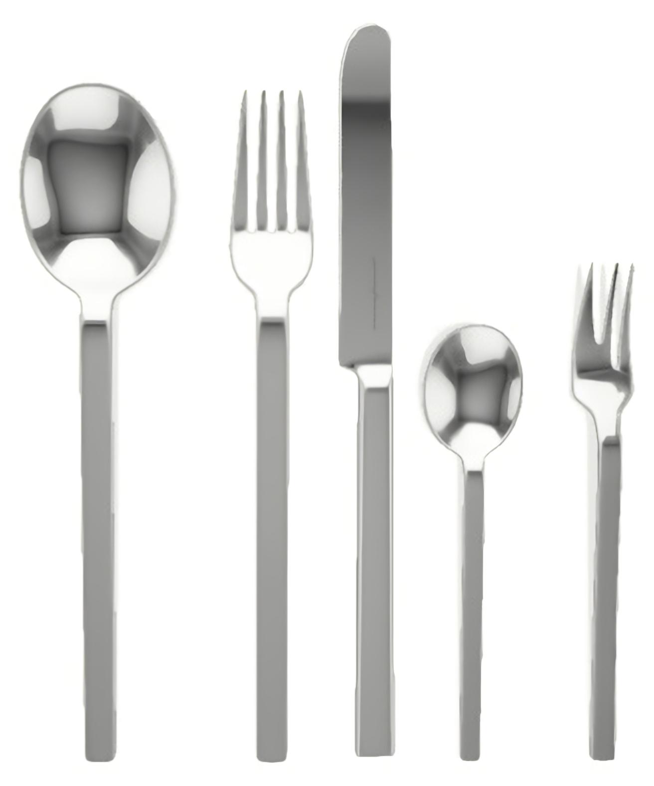 MEPRA Besteckset 6 Personen 30tlg. Gabel Messer Löffel Silbern EDELSTAHL