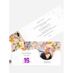 Einladungen zum Geburtstag  selbst gestalten mit Spruch und Fotos im Onlinedesigner bei Meine-Kartenmanufaktur.de