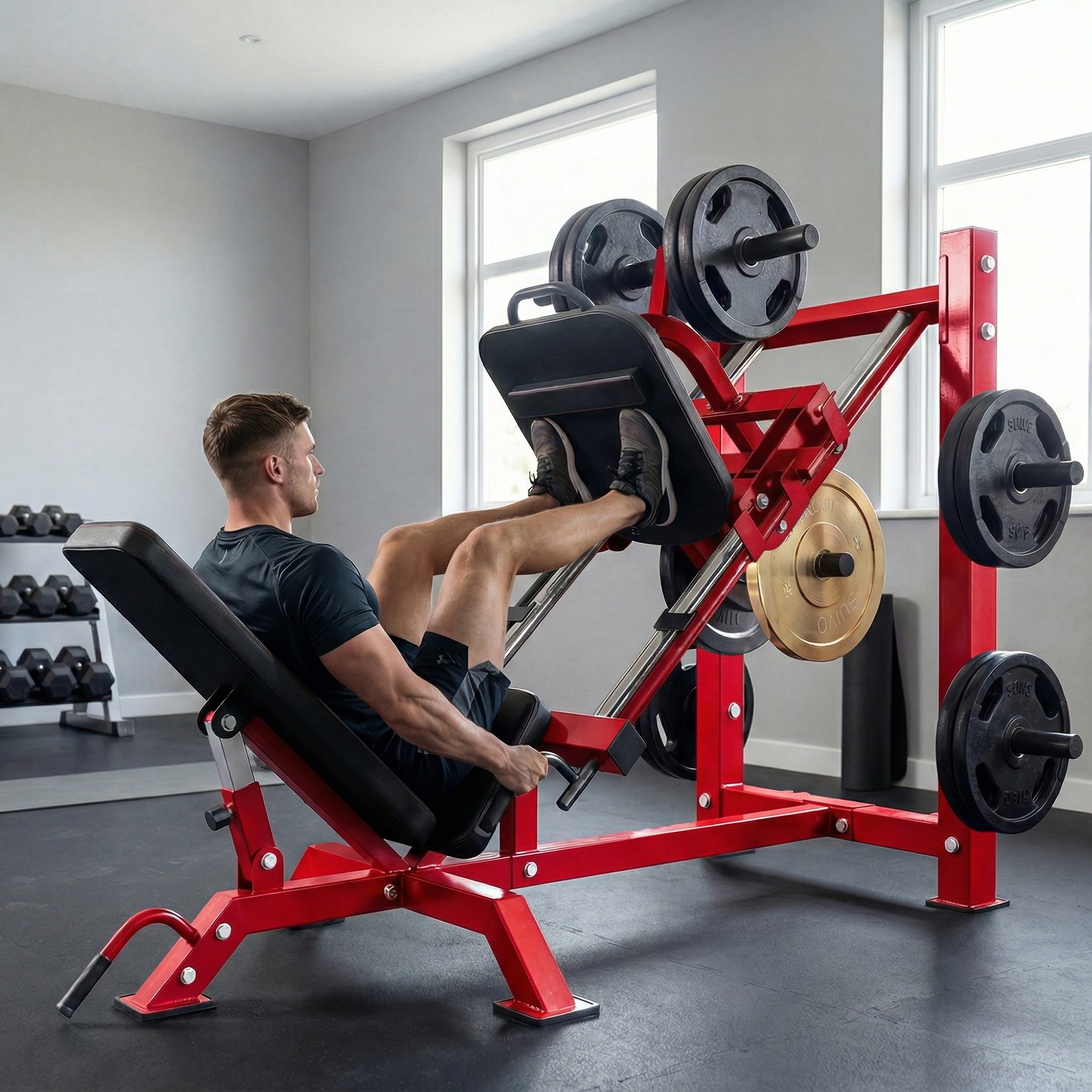 Sportnow Leg Press Machine con Ruote, Macchina Regolabile per Gambe e Squat   Aosom Italy