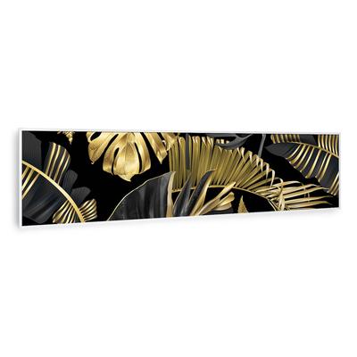 Klarstein Wonderwall Air Art Smart Infrarotheizung Schwarze Blume 120x30cm 350W Abstrakt