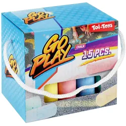 Toi-Toys Chalky Chalk Sidewalk Chalk -15St In Box +