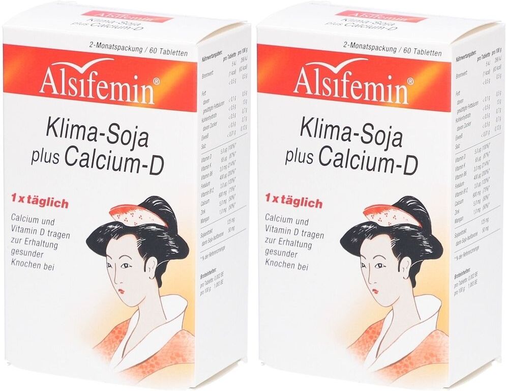 Alsifemin Klima-Soja plus Calcium D3 Tabletten 2x 2x60 St