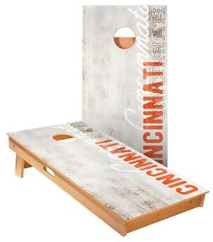 Skip's Garage Cincinnati Vintage Gameday Cornhole Boards