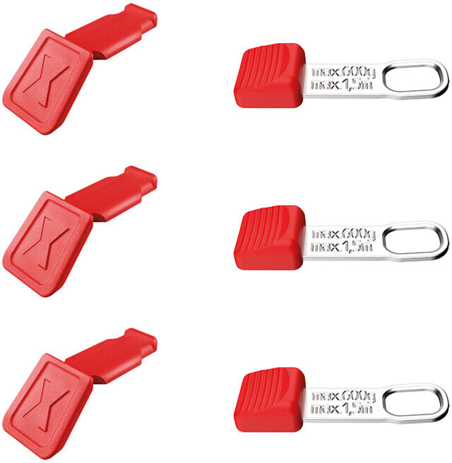 KNIPEX Clips TetheredTool 00 63 06 TCR + Clips ColorCode rouges, 3 pièces chacun (00 63 06 TCR)