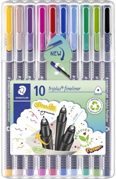 Staedtler Triplus Fineliner   10 Farver