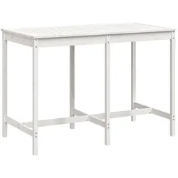 vidaXL Gartentisch Weiß 159,5x82,5x110 cm Massivholz Kiefer