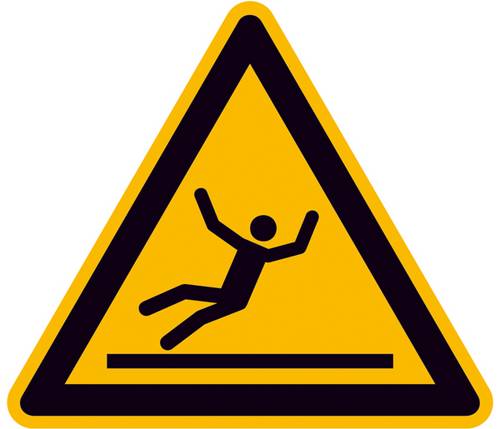 Warnschild Rutschgefahr Aluminium 315mm ISO 7010 1St.
